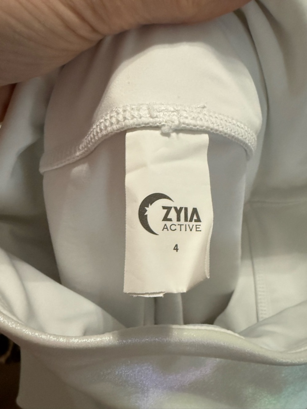 ZYIA White Iridescent Active Leggings - Picture 3 of 3